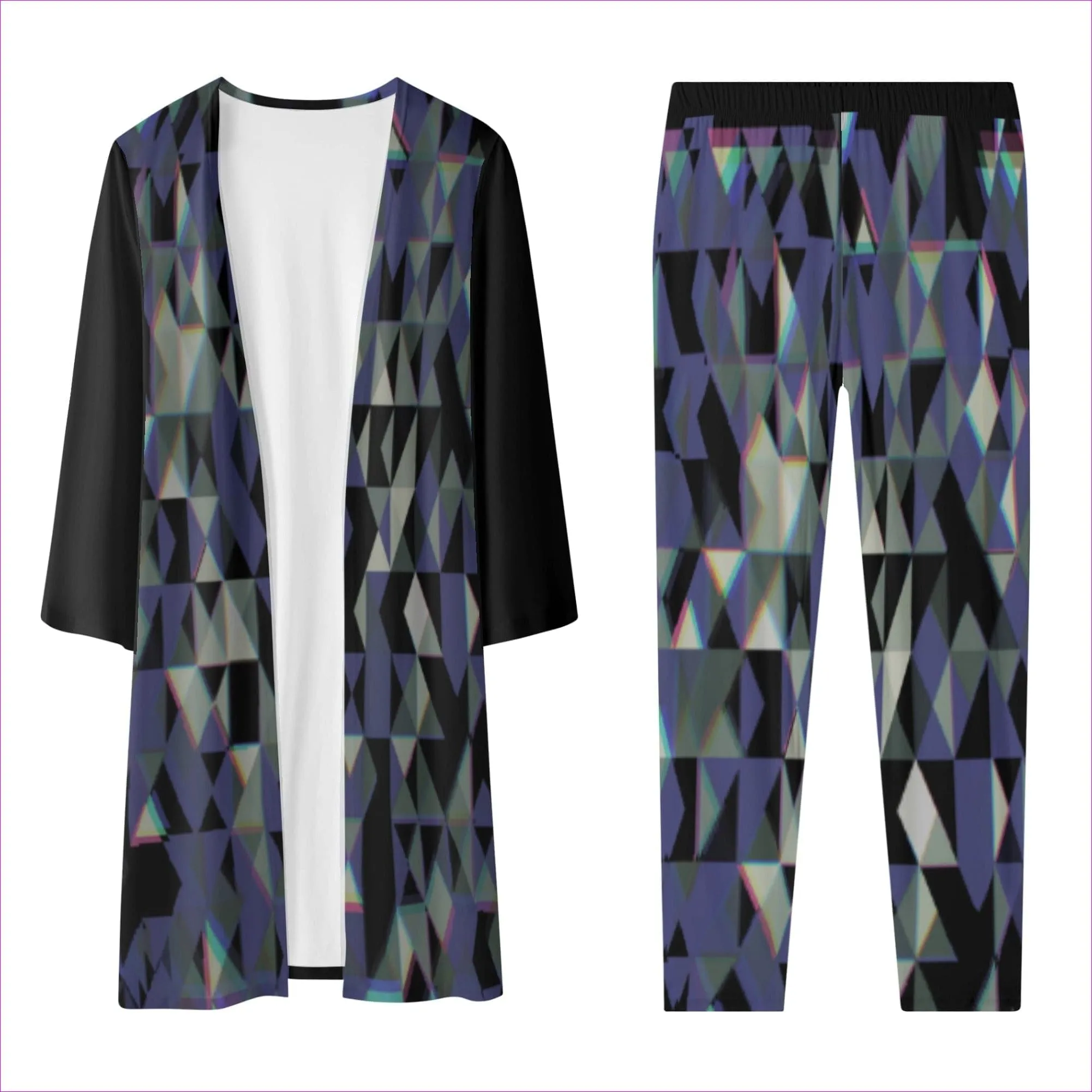 Fractured Womens Long Sleeve Cardigan and Leggings 2pcs