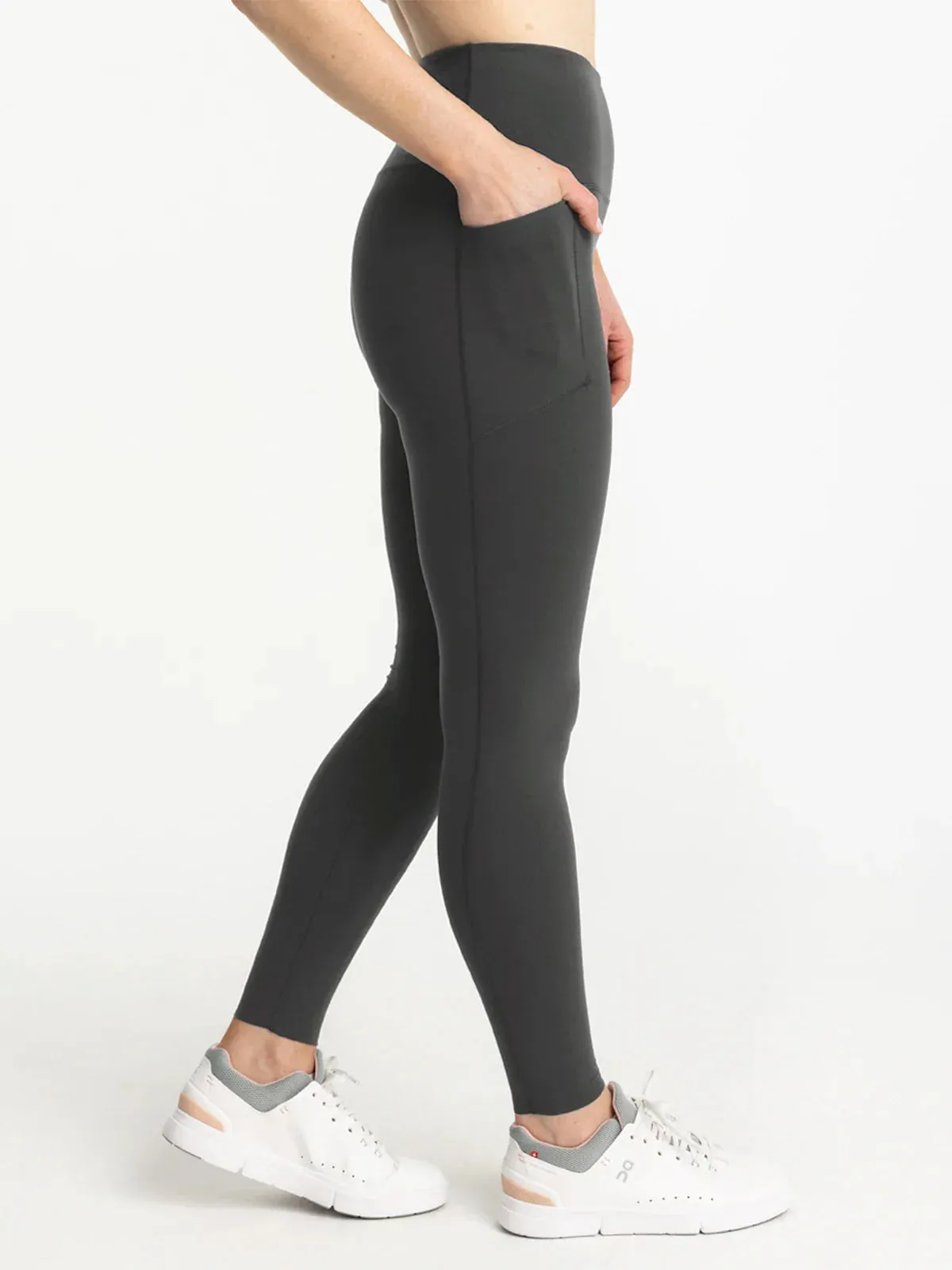 Free Fly Women's All Day Pocket Legging in Black Sand