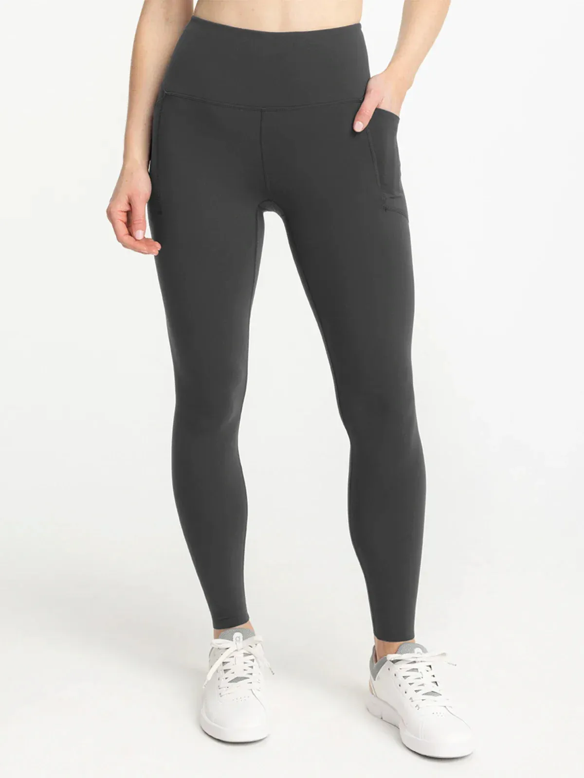 Free Fly Women's All Day Pocket Legging in Black Sand