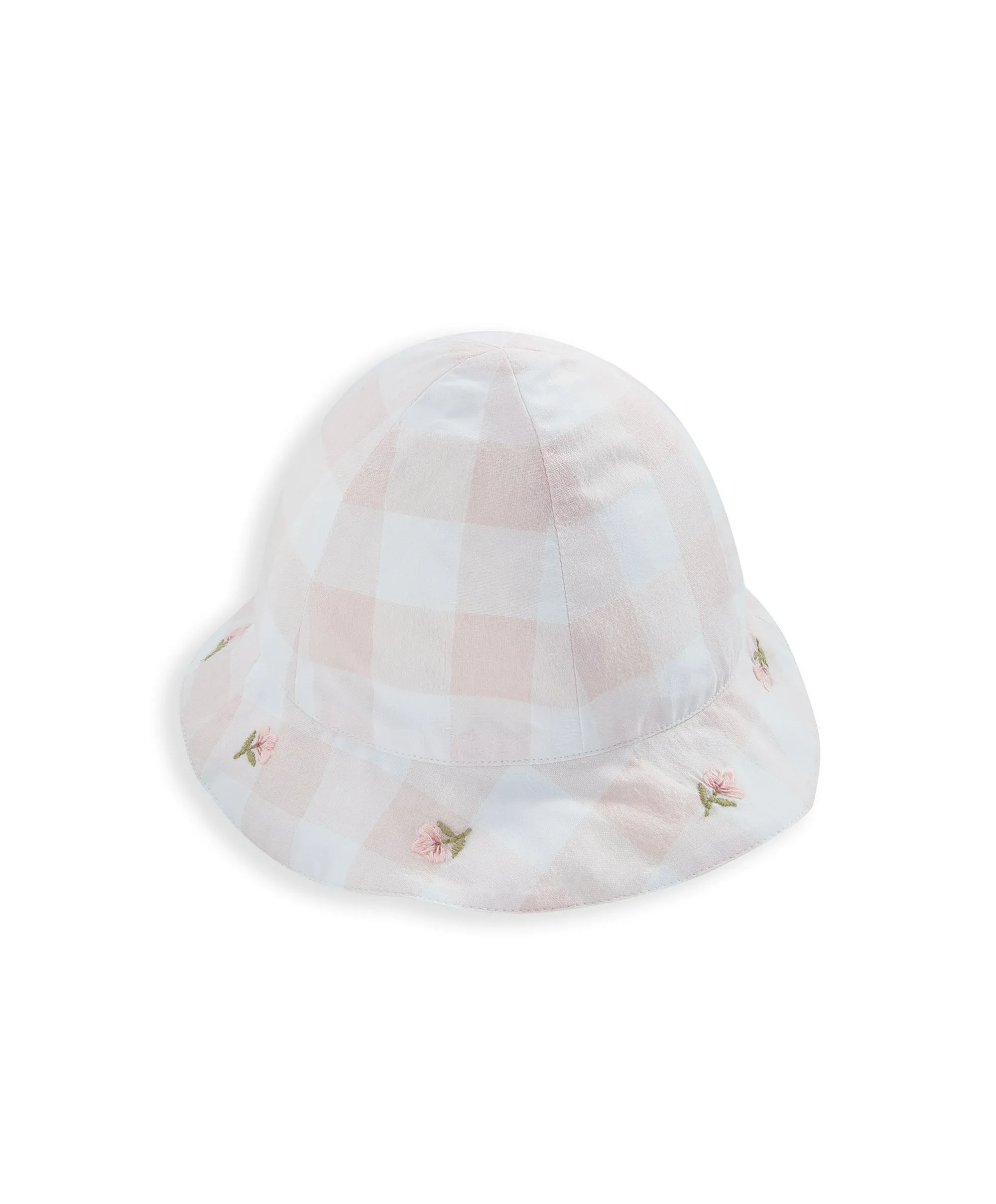 Gingham Sun Hat - Pink