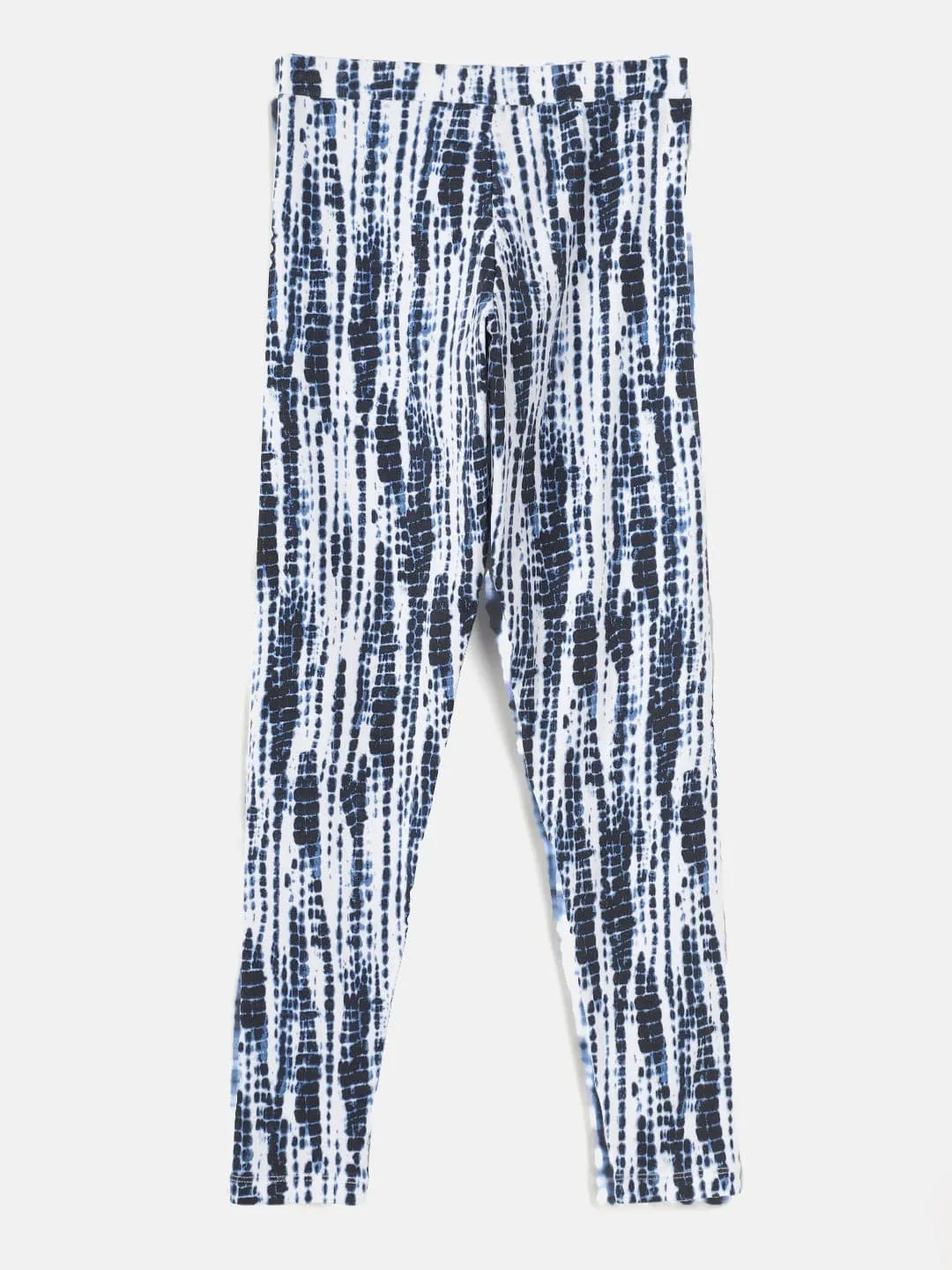 Girls Blue & White Tie-Dye Leggings - Lyush Kids