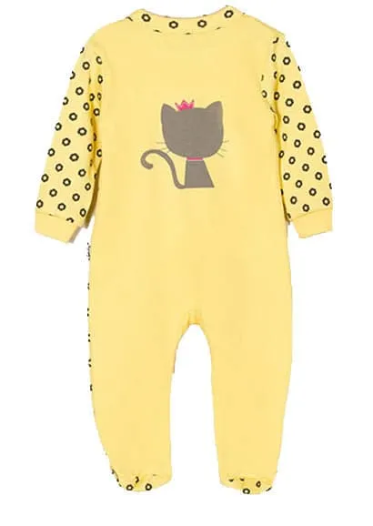 Girls Bodysuit Cat Footed