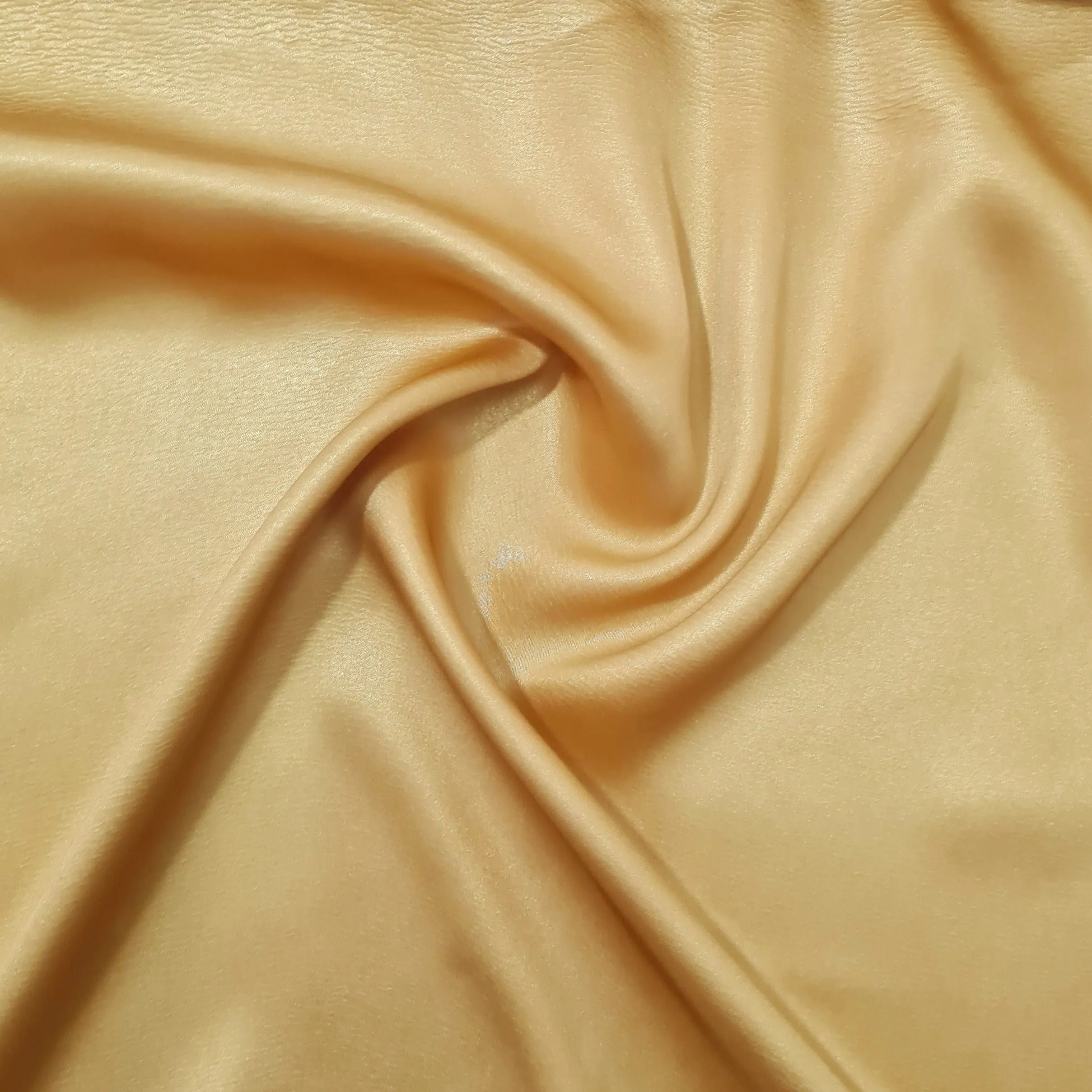 Golden Solid Gold Shimmer Georgrette Satin