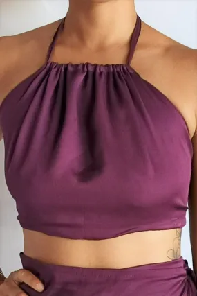 Halter Top in Plum