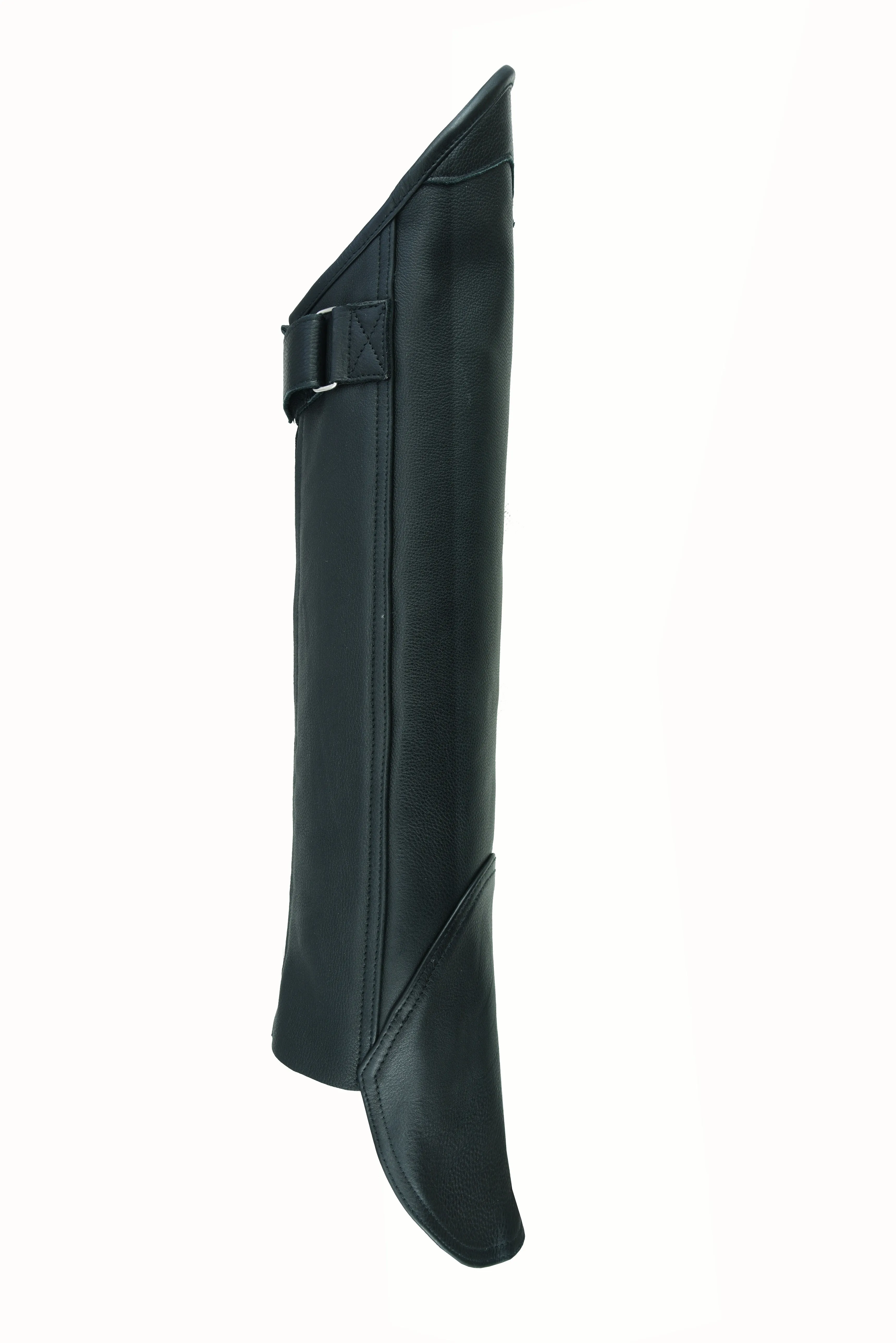 HL12826SPT Black Gaiter chap - Short legging Leather chap