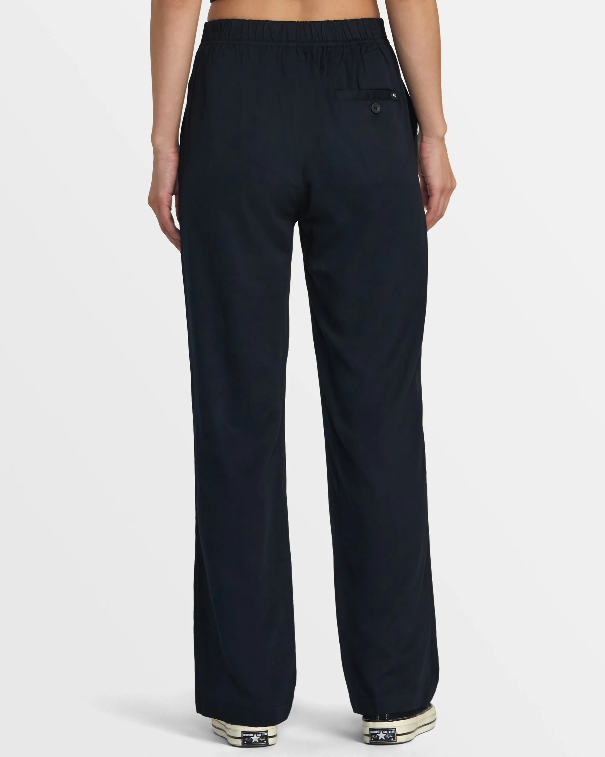 Hudson Wide Leg Pants - Rvca Black