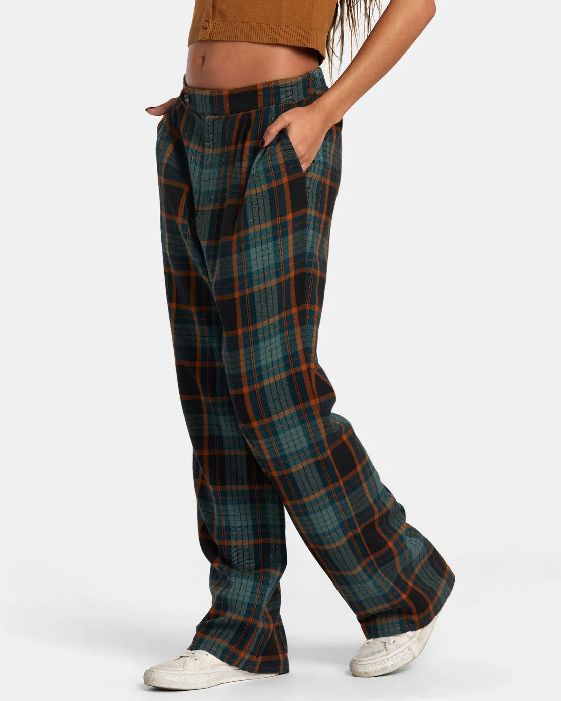 Hudson Wide Leg Pants - Rvca Black