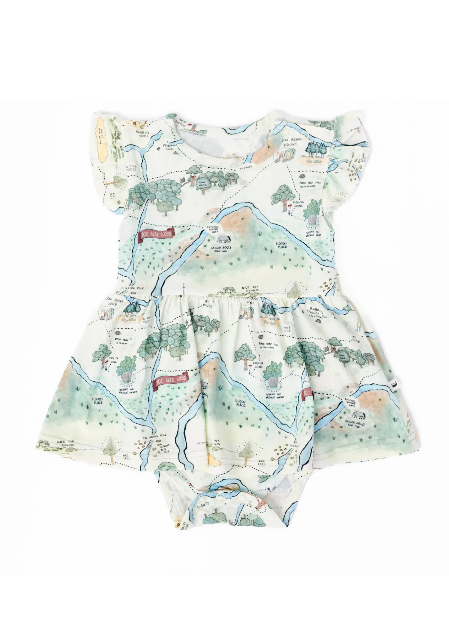 Hundred Acre Woods Baby Flutter Dress