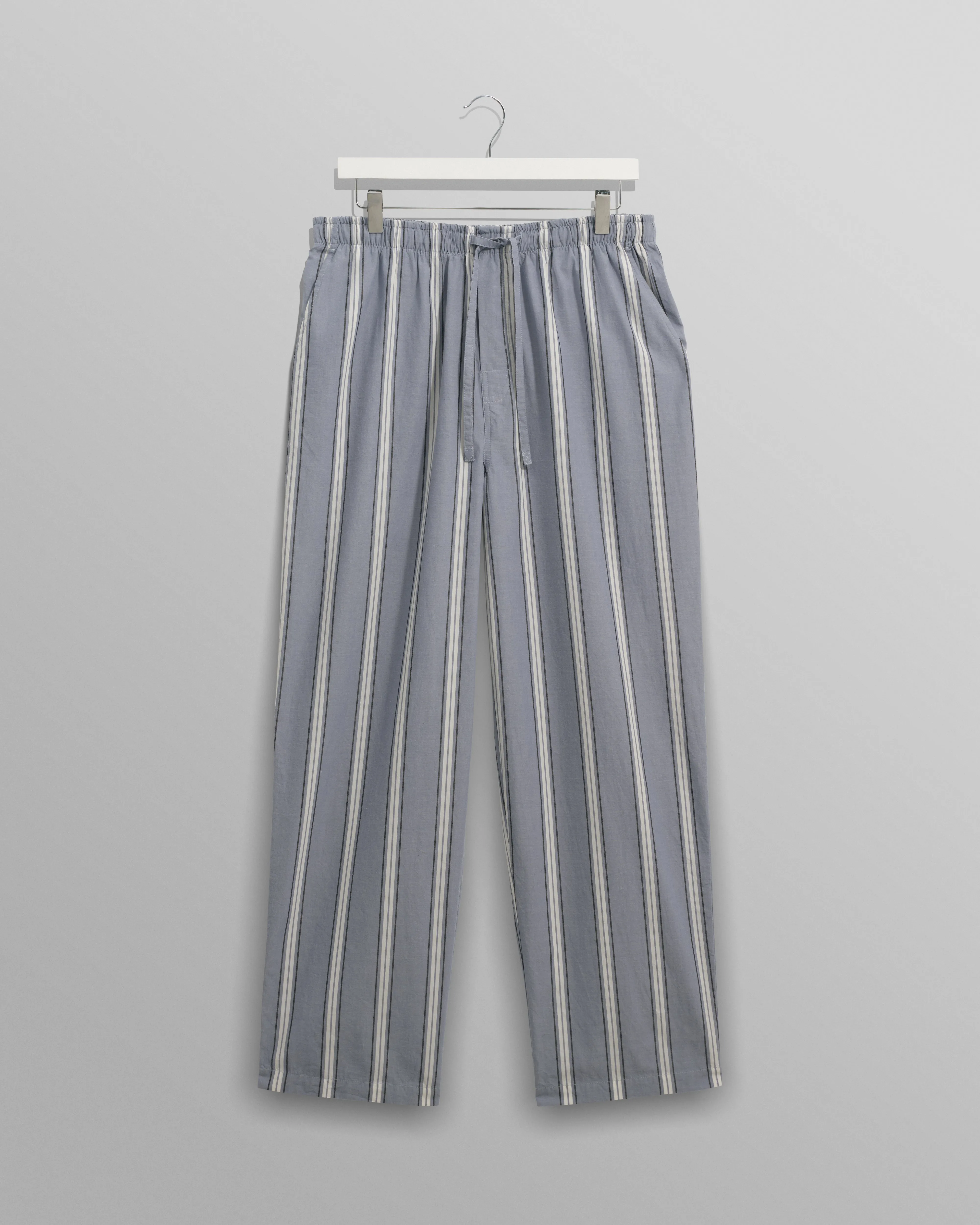 Hutton - Blue And Ecru Oxford Stripe Lounge Trouser