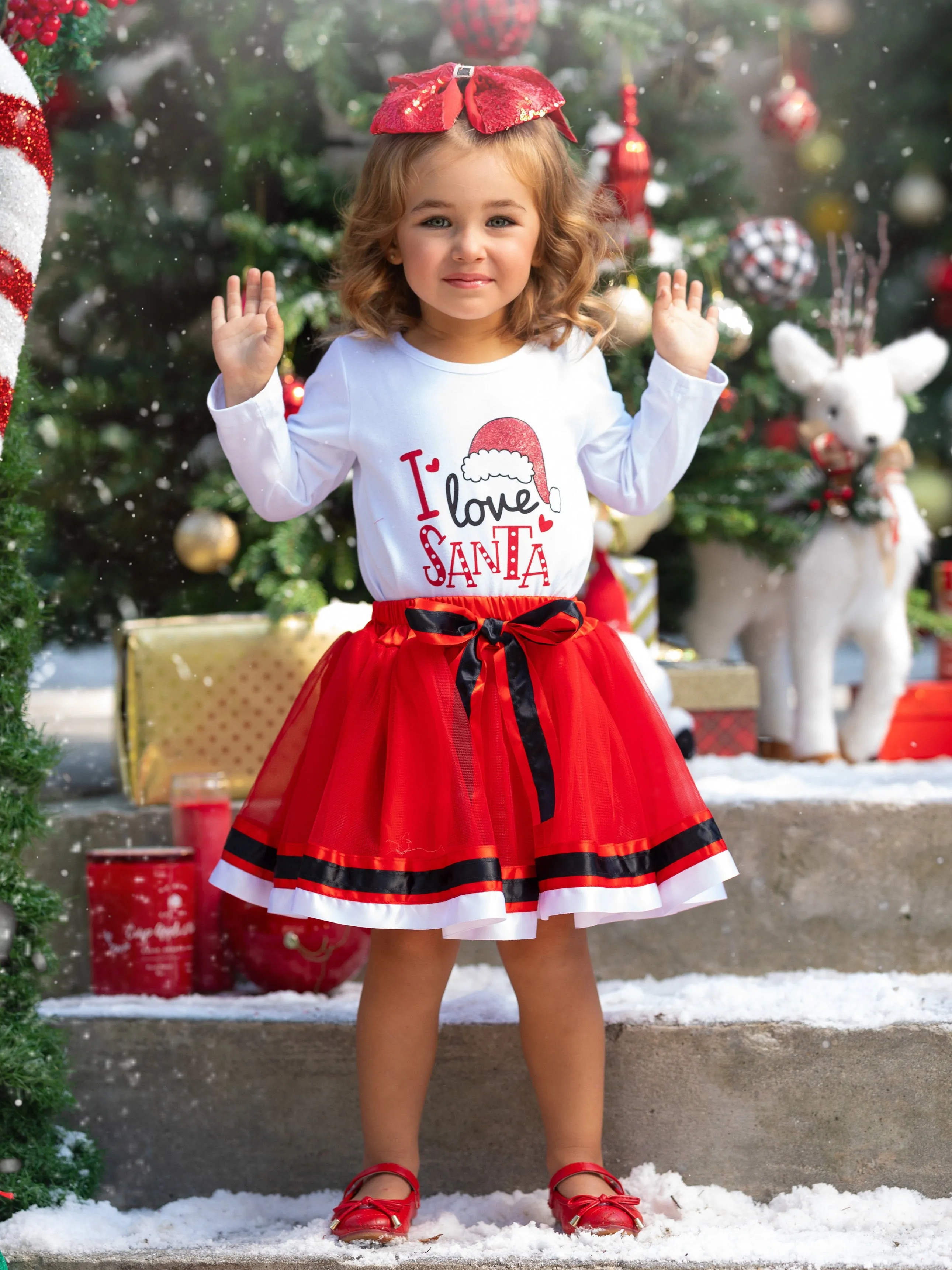 I Love Santa Tutu Skirt Set