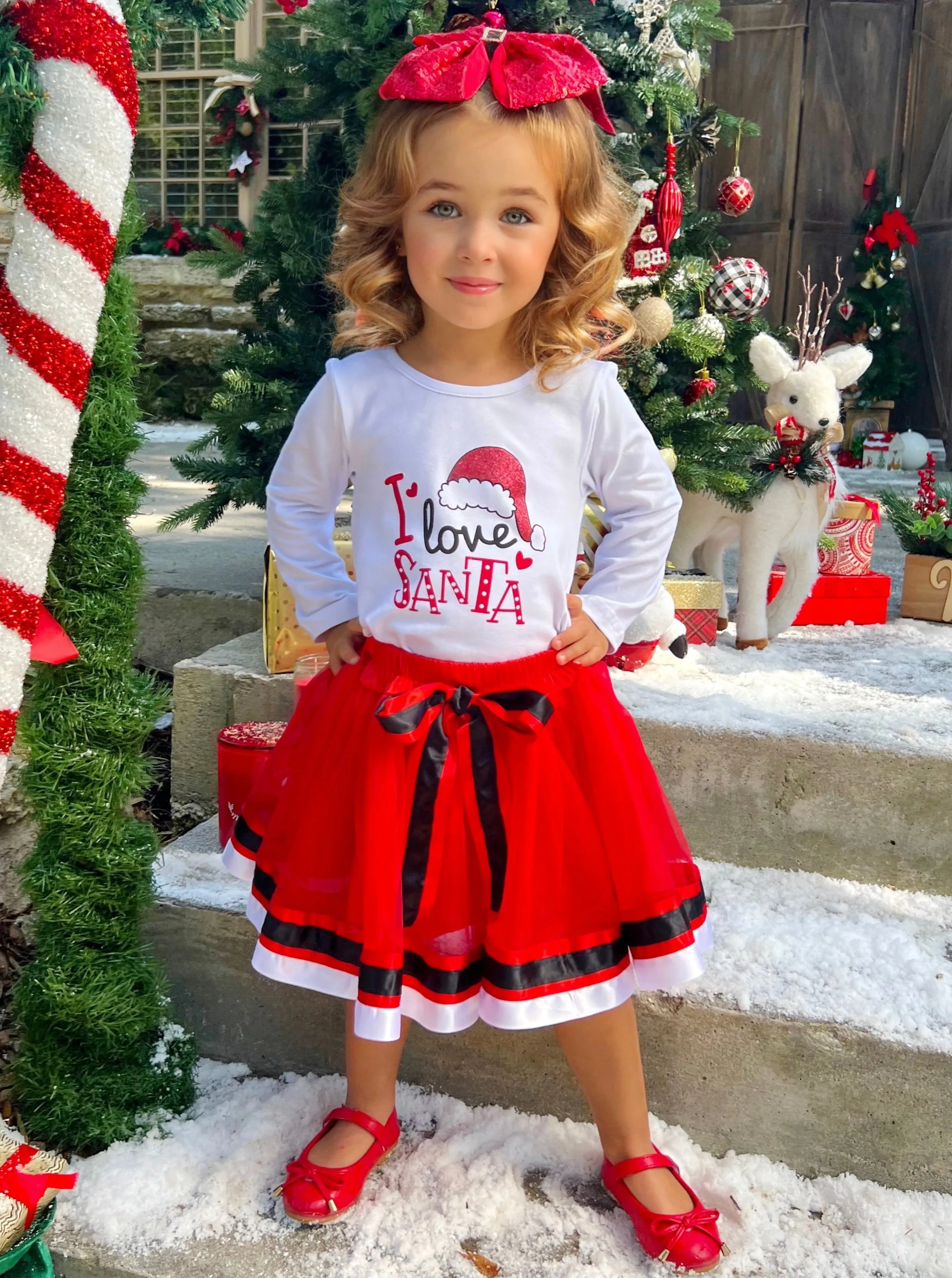 I Love Santa Tutu Skirt Set