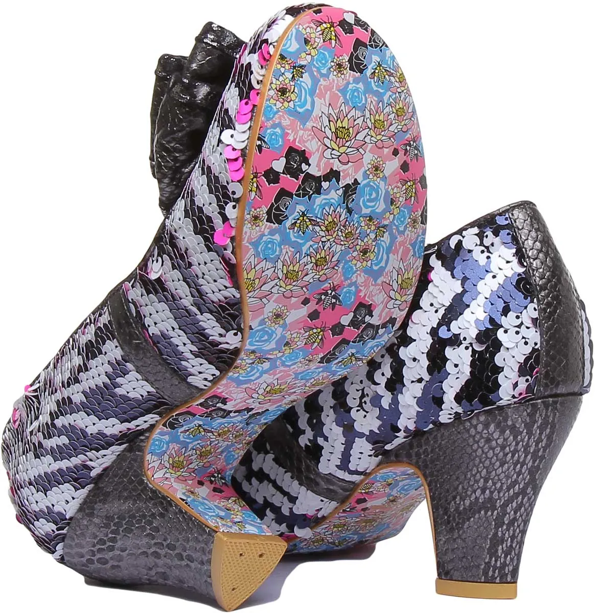 Irregular Choice Lady Ban Joe In Pink White