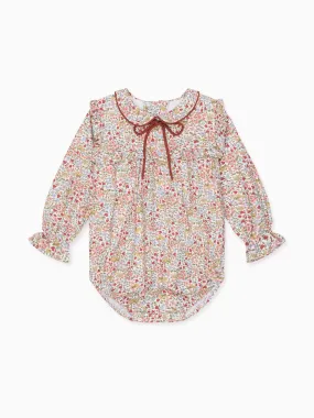 Ivory Floral Madison Baby Girl Romper