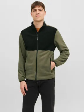 Jack & Jones Flame Fleece Jacket-DUSTY OLIVE