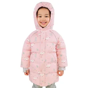 Jan & Jul Pink Forest Toasty-Dry Puffy Coat