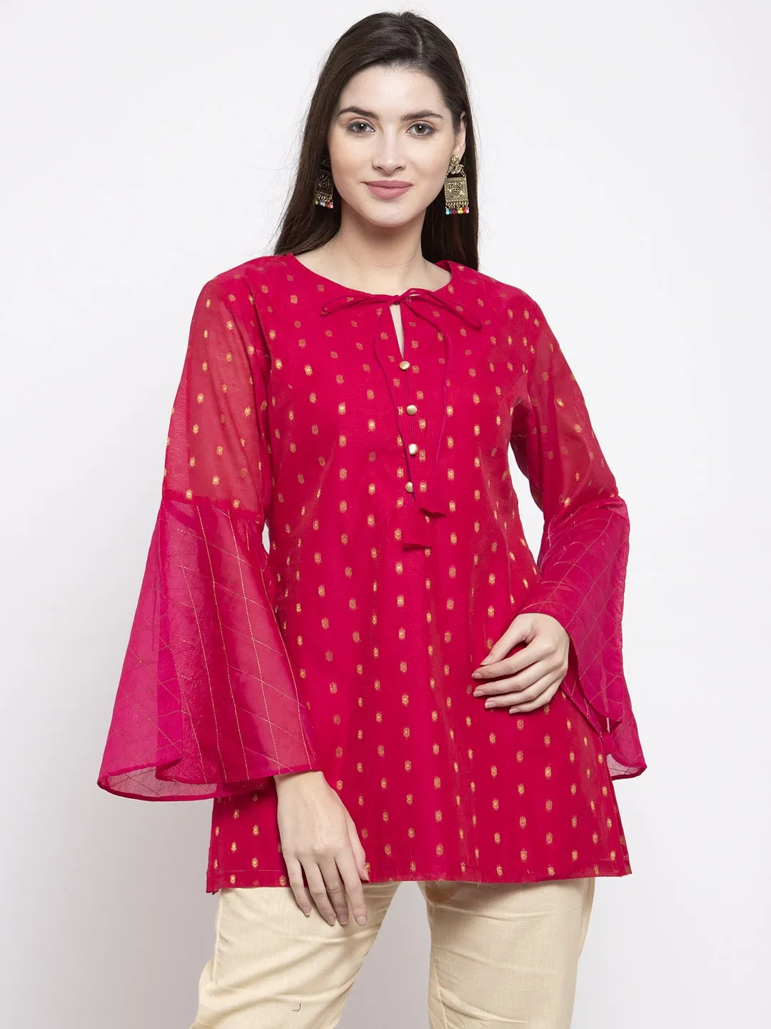 Jashvi Pink Ethnic Tunic