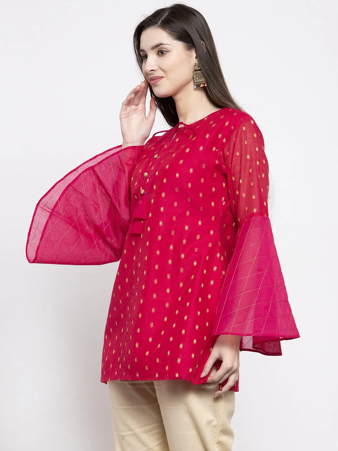 Jashvi Pink Ethnic Tunic