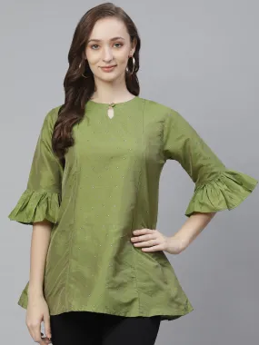 Jashvi Pista Green Tunic