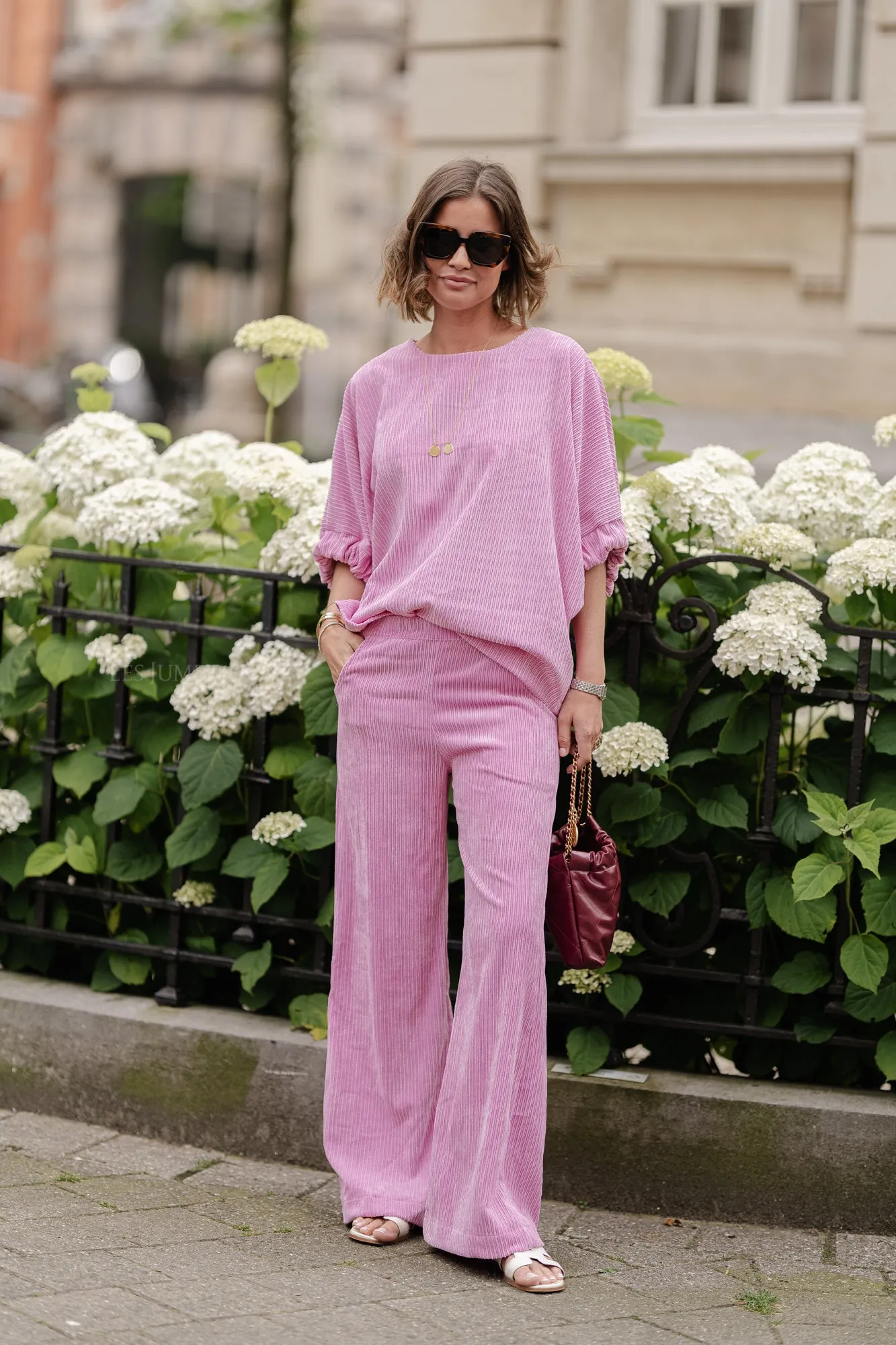 June velvet pants rosebloom