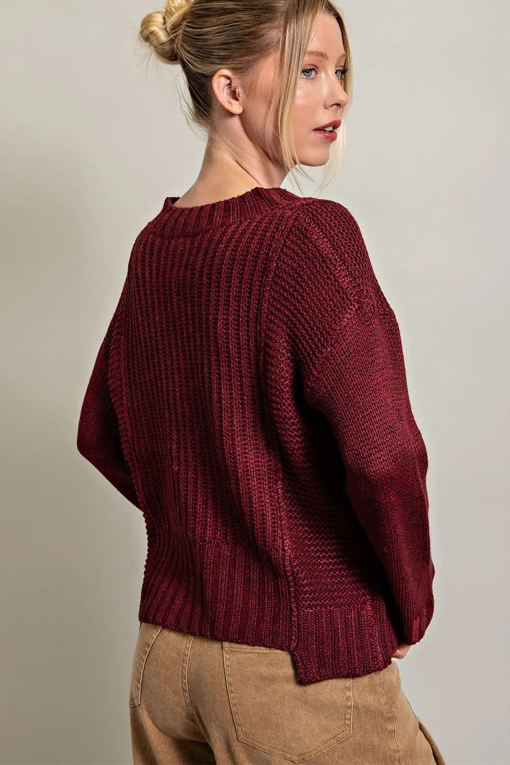 Knitted V Neck Sweater