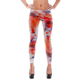 Leggings - Tiger Paw Painting