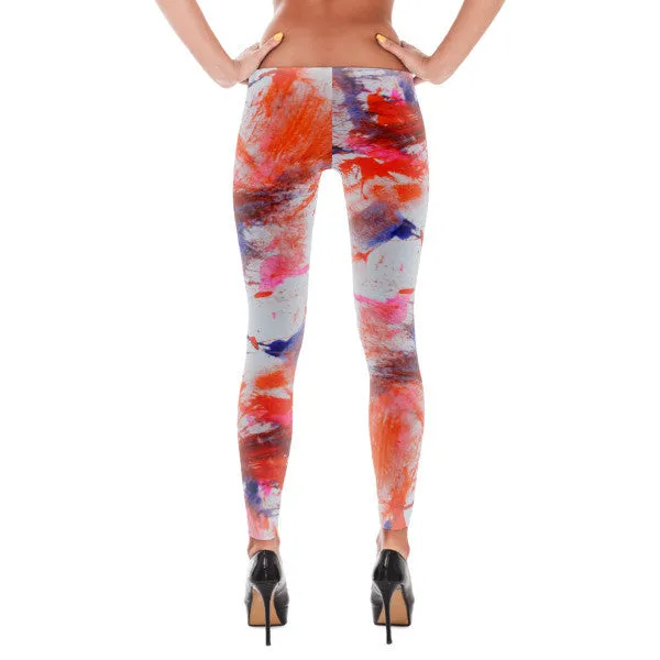 Leggings - Tiger Paw Painting