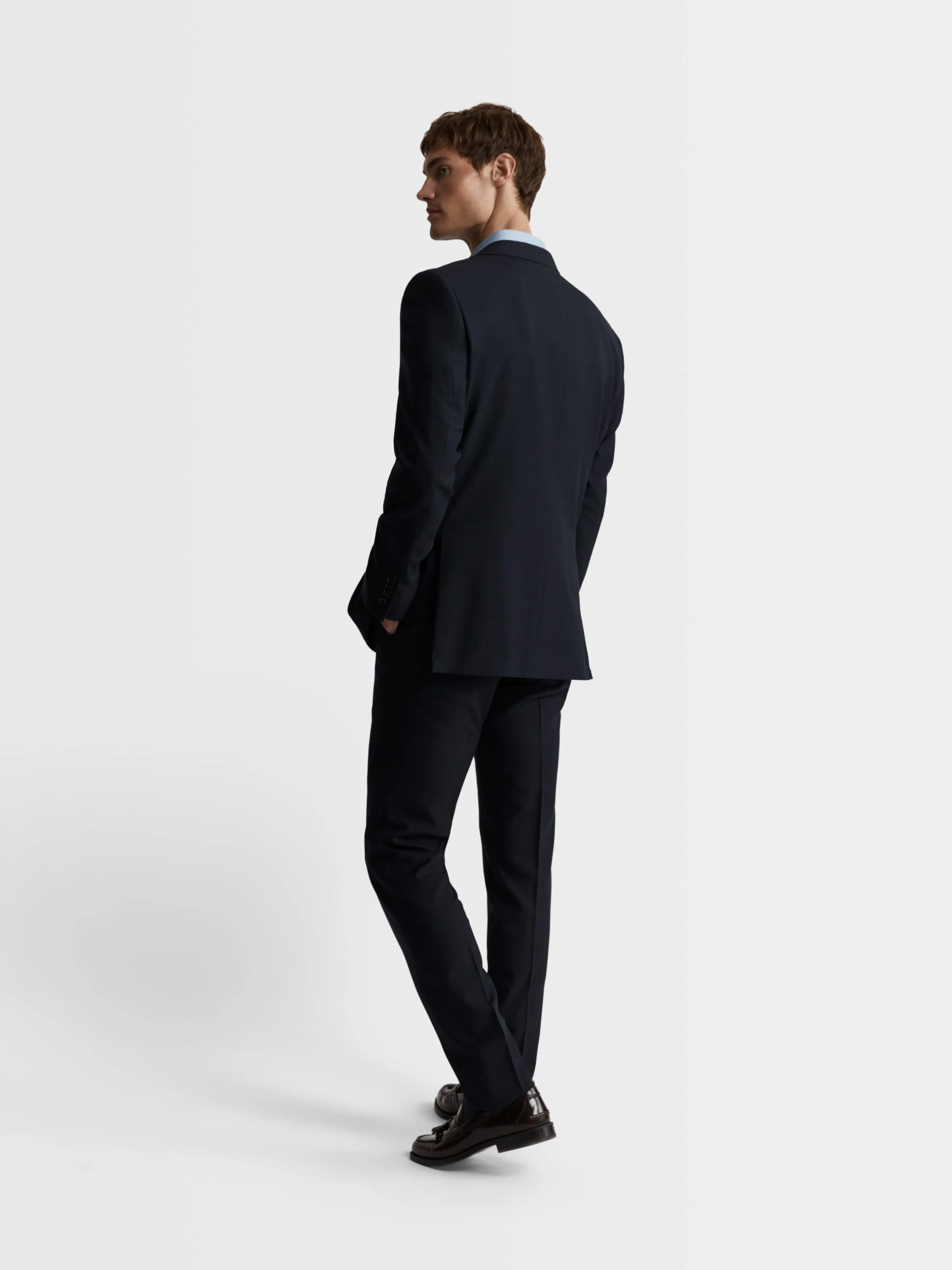 Leo Italian Luxury Slim Navy Suit Trouser