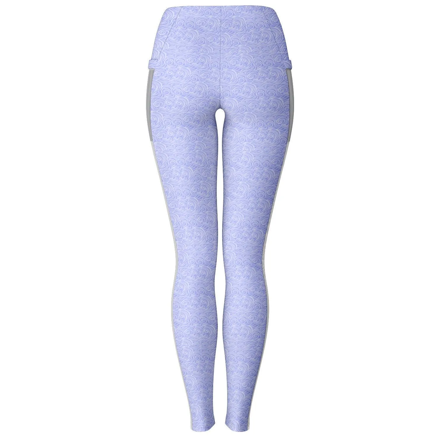 Lilac Patterned Mesh Pocket Legging