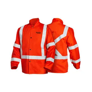 Lincoln K4692 High Visibility FR Orange Jacket w/ Reflective Stripes (1 Jacket)