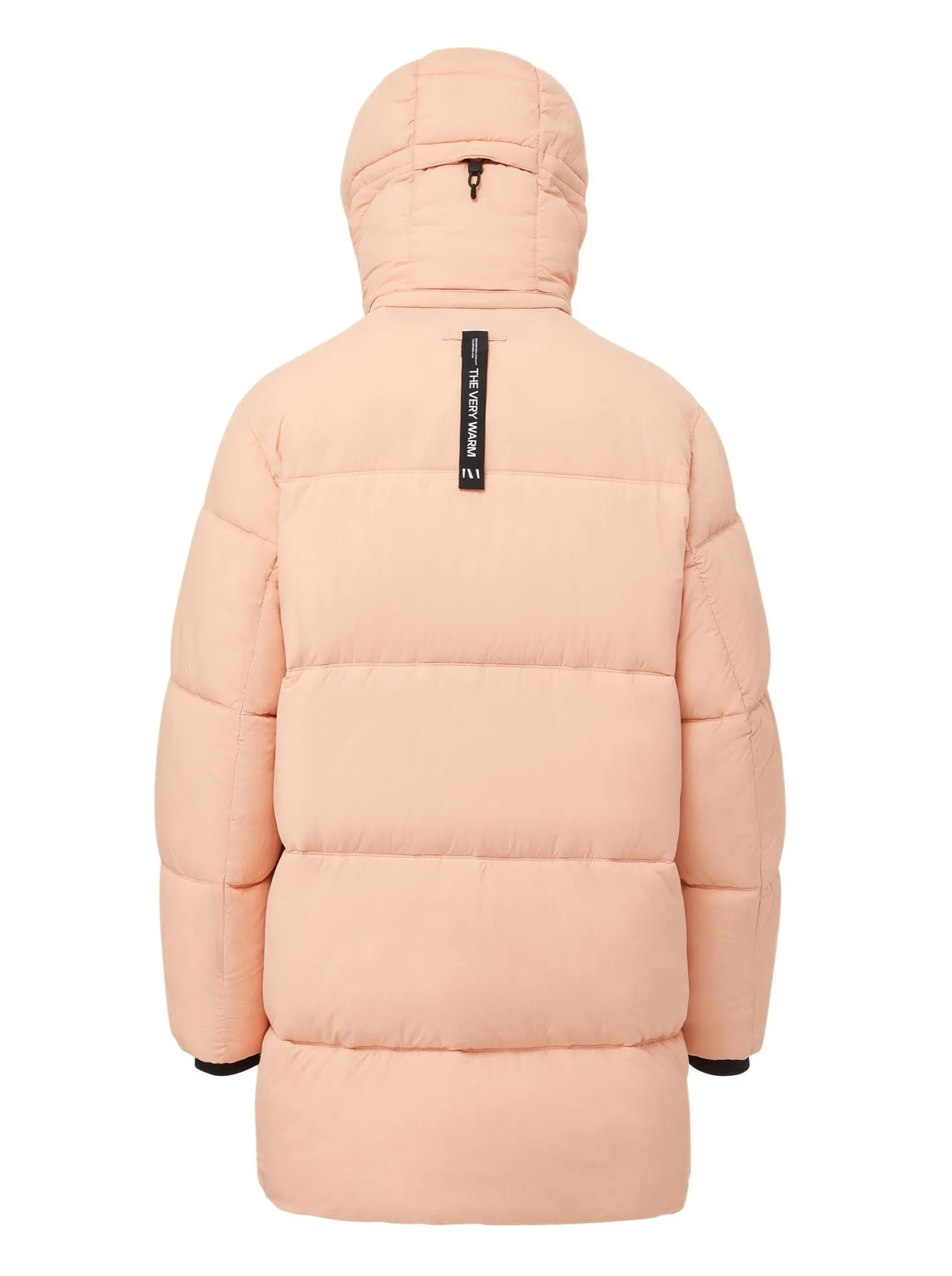 Long Hooded Puffer - Coral Pink