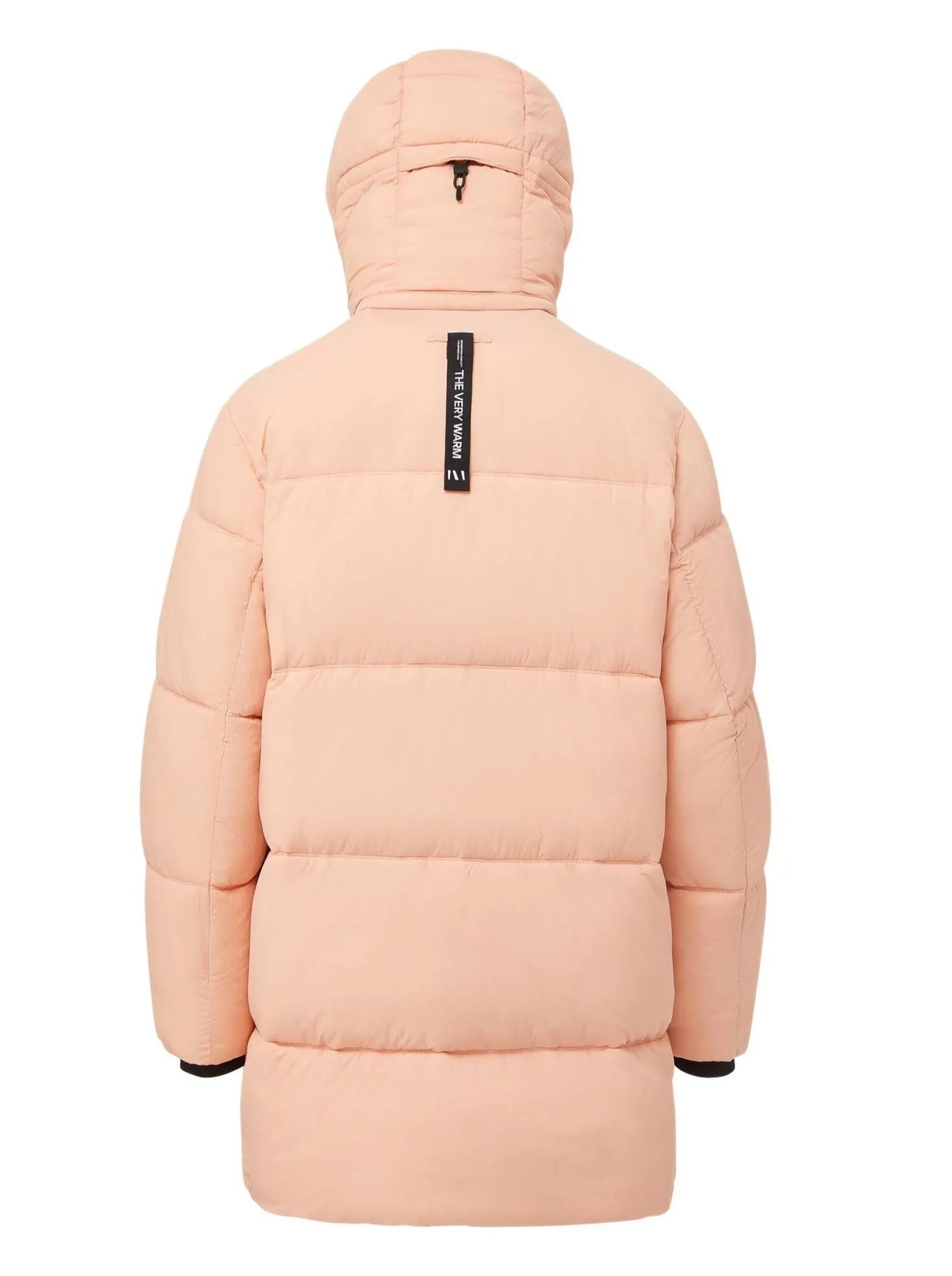 Long Hooded Puffer - Coral Pink