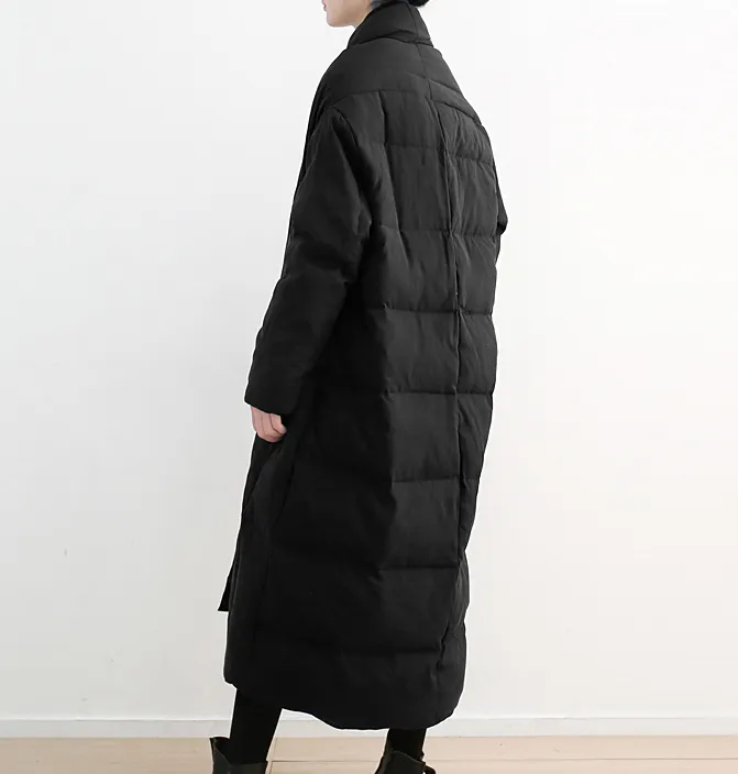 Loose Large Collar Puffer Coat Long Coat Winter Women Down Jacket 51008