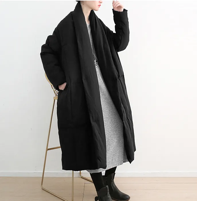 Loose Large Collar Puffer Coat Long Coat Winter Women Down Jacket 51008