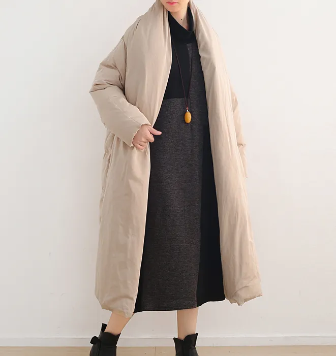 Loose Large Collar Puffer Coat Long Coat Winter Women Down Jacket 51008