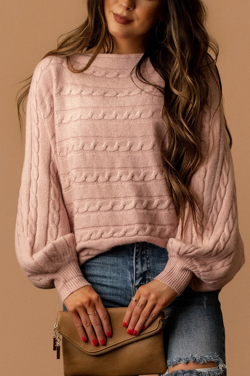 Love The Way You Lie Cable Knit Sweater (Mocha) | FINAL SALE