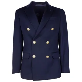 Made in Italy Blue Wool Vergine Blazer