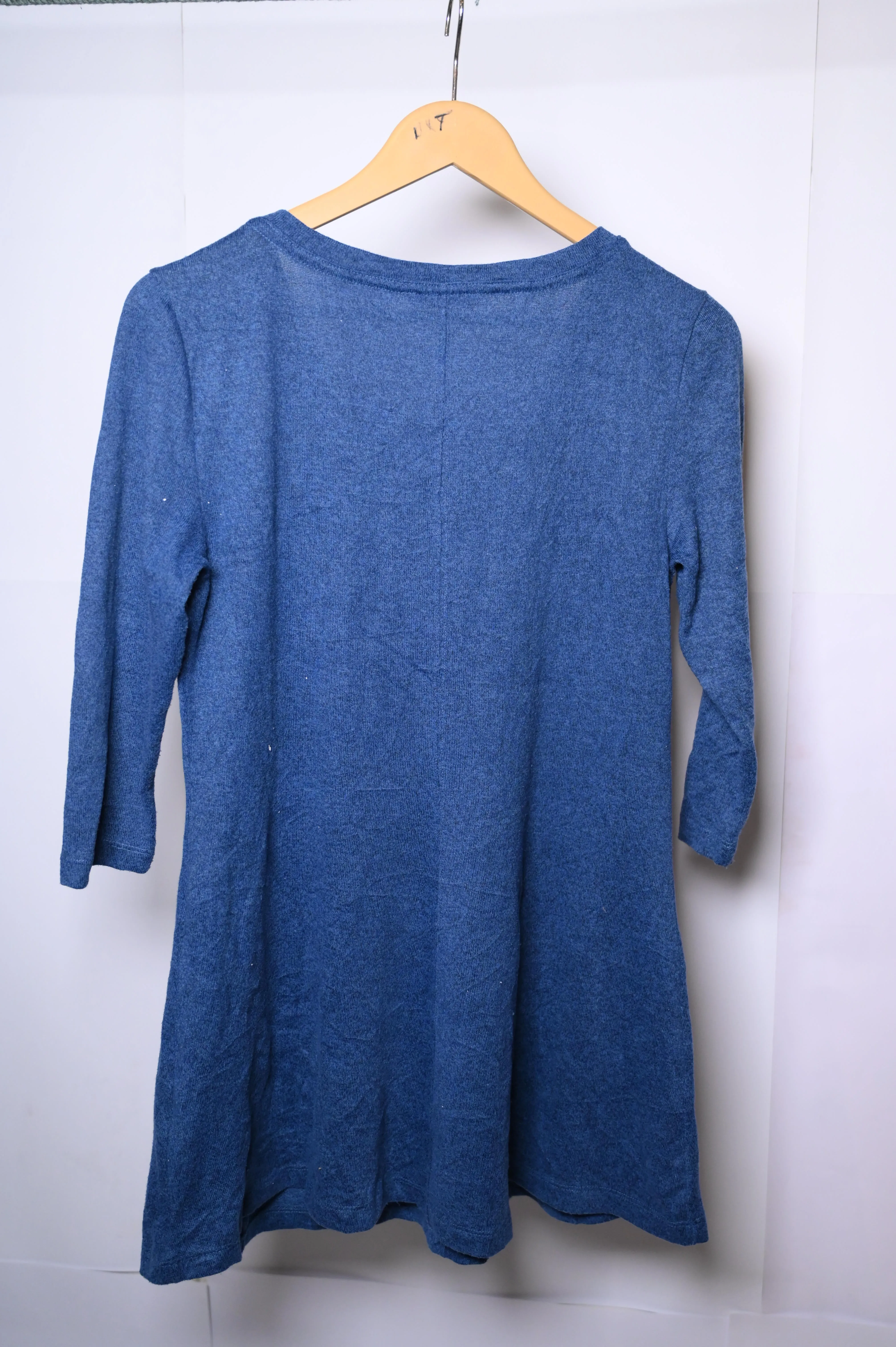 M&S Navy Blue Viscose Sweater - Large