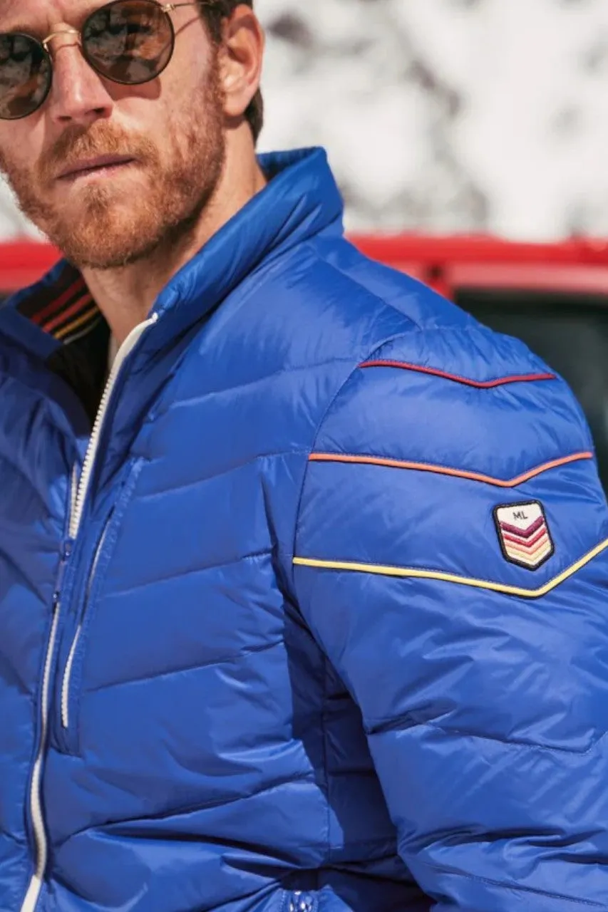 Marine Layer Archive Puffer Fz Mock Jacket Mazarine Blue