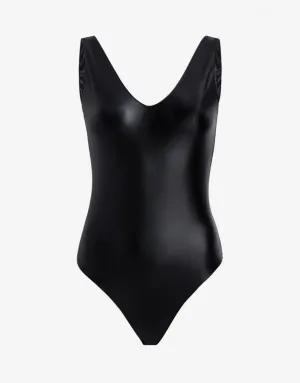 Matte Metallic Deep-V Bodysuit