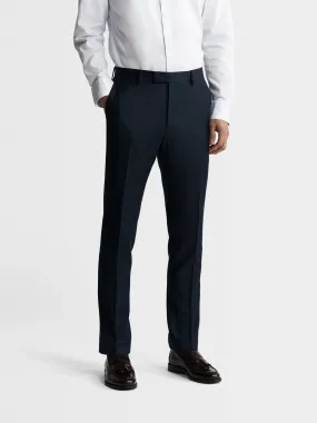 Maxwell Italian Luxury Slim Navy Textured Suit Trouser