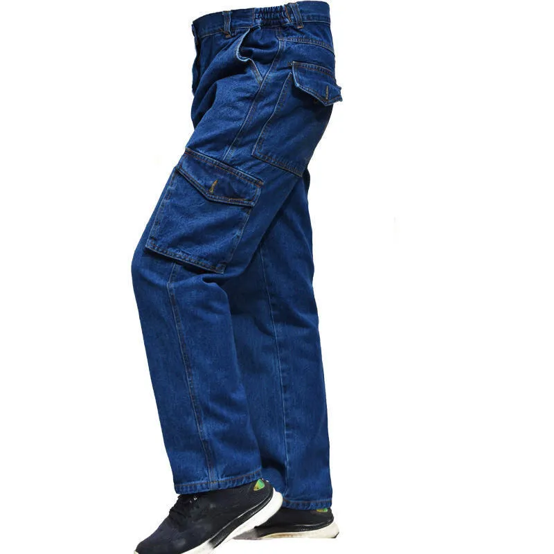 Men's Denim Work Pants: Loose, Thick, Wear-resistant And Dirt-resistant