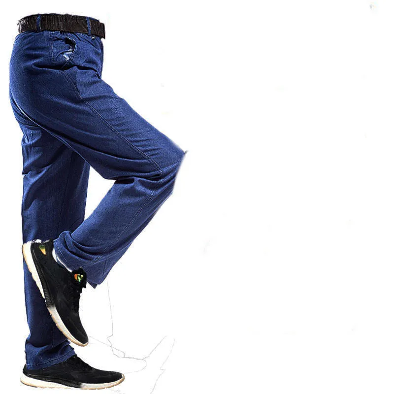 Men's Denim Work Pants: Loose, Thick, Wear-resistant And Dirt-resistant