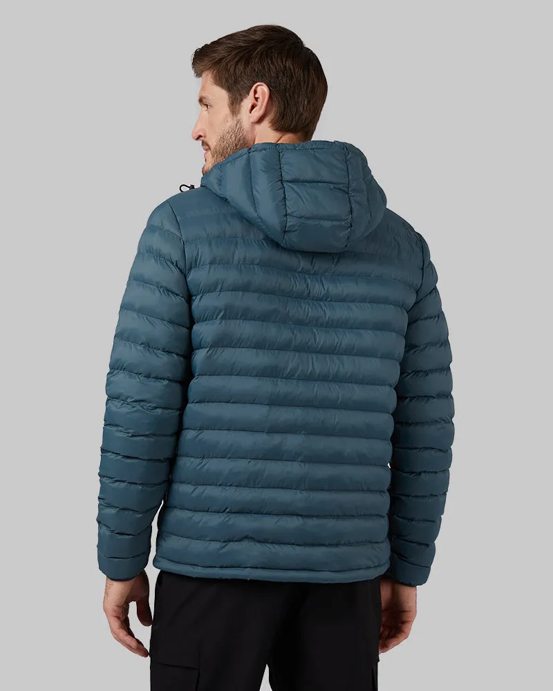 MEN'S LIGHTWEIGHT POLY-FILL PACKABLE HOODED JACKET