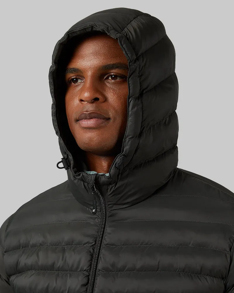 MEN'S LIGHTWEIGHT POLY-FILL PACKABLE HOODED JACKET