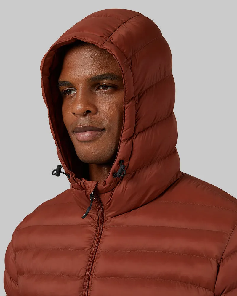 MEN'S LIGHTWEIGHT POLY-FILL PACKABLE HOODED JACKET