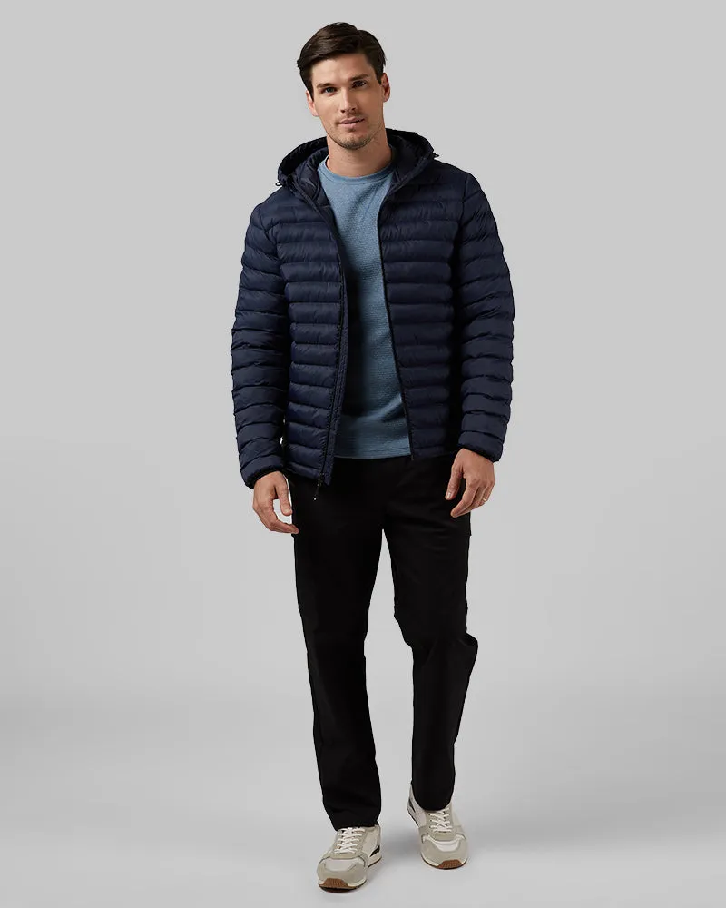 MEN'S LIGHTWEIGHT POLY-FILL PACKABLE HOODED JACKET