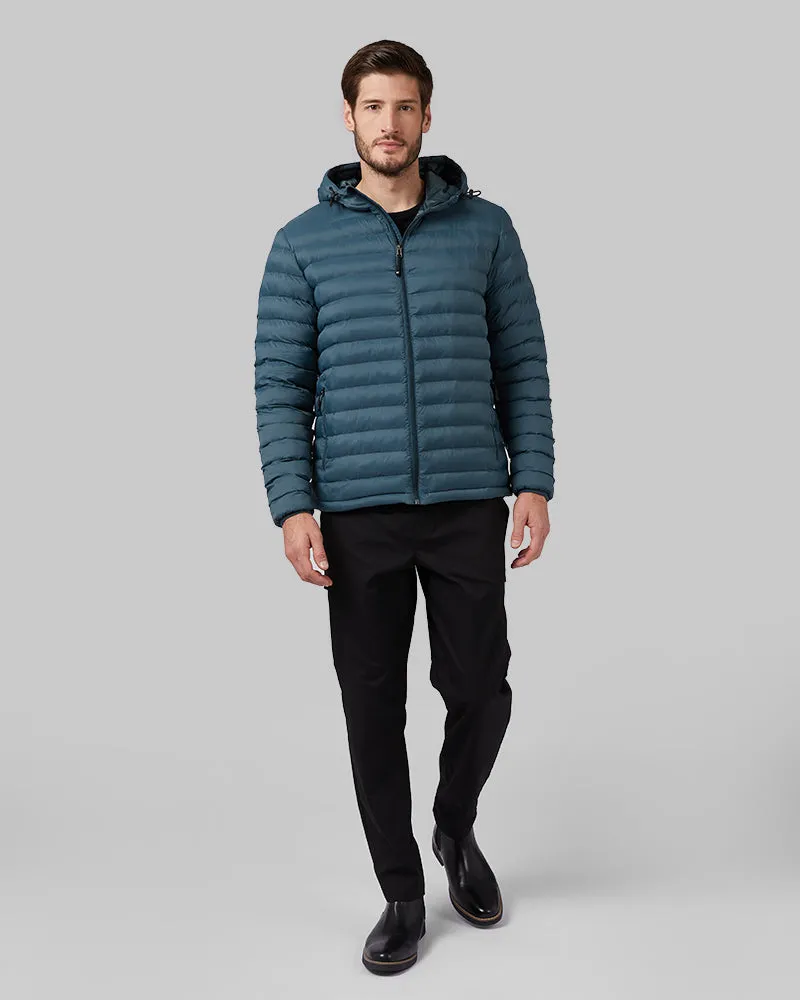 MEN'S LIGHTWEIGHT POLY-FILL PACKABLE HOODED JACKET