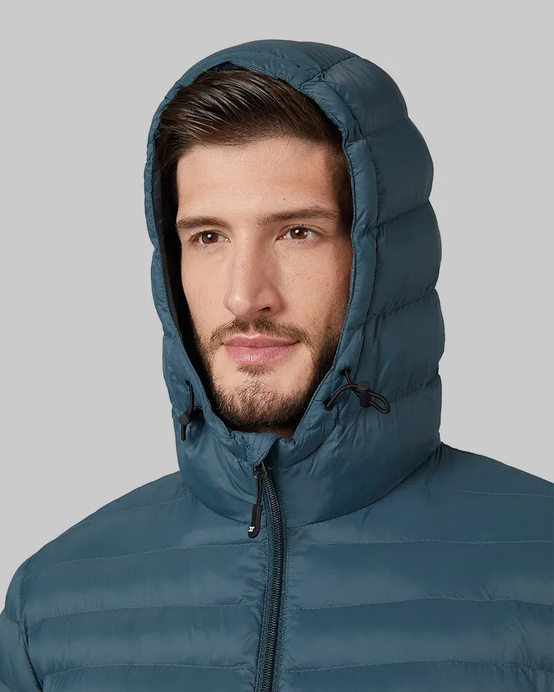 MEN'S LIGHTWEIGHT POLY-FILL PACKABLE HOODED JACKET