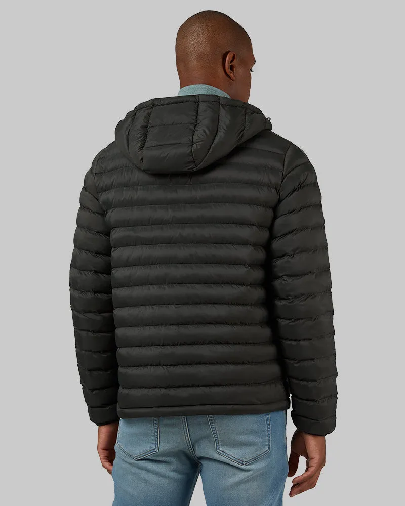 MEN'S LIGHTWEIGHT POLY-FILL PACKABLE HOODED JACKET