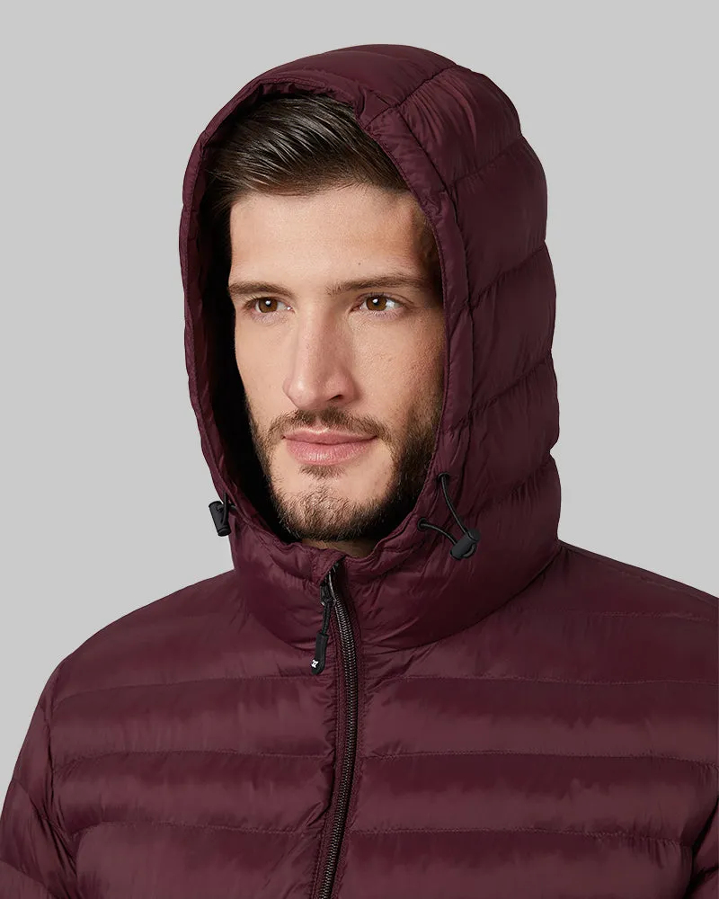 MEN'S LIGHTWEIGHT POLY-FILL PACKABLE HOODED JACKET